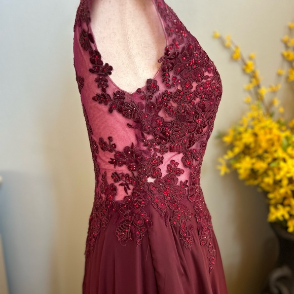 Gorgeous Maroon Prom Dress - Picture 8 of 13